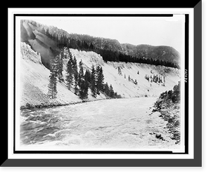 Yellowstone River at the Fishing Pool, Yellowstone National Park, reached by the Northern Pacific Railway via Gardiner Gateway, Antique Print