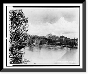 The Absaroka Mountains and the Yellowstone River in Yellowstone National Park, reached by the Northern Pacific Railway via Gardiner Gateway, Historic Print