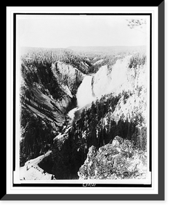 The Great or lower fall of the Yellowstone, Yellowstone National Park, reached by the Northern Pacific Railway via Gardiner Gateway Classic, Vintage Poster
