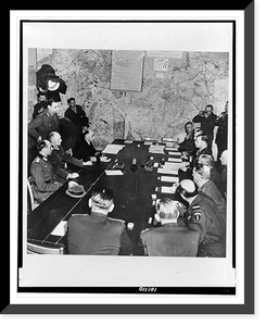 The German surrender at Reims, France, on May 7, 1945.International News photo. Classic, Historic Reproduction