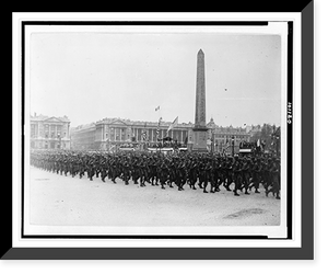 Historic Framed Print, The Americans at the Place de le Concorde,  17-7/8" x 21-7/8"