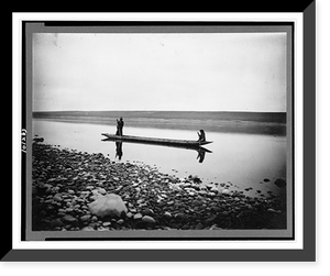 Historic Framed Print, Canoeing on the Columbia,  17-7/8" x 21-7/8"