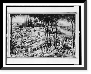 Historic Framed Print, Guerra de Independencia de Cuba. Combate de Magueyes. Camino Real de Veguitas a Bayamo, diciembre 17, 1896,  17-7/8" x 21-7/8"