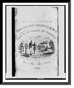 Sketches executed by Cadet J.A.McN. Whistler, U.S.M.A., The U.S. Corps of Cadets, during cadet encampment, 1852, Vintage Poster
