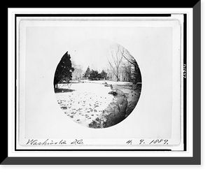 Historic Framed Print, [Franklin Square, Washington, D.C., snow view],  17-7/8" x 21-7/8"