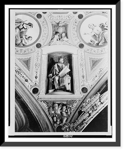 Amerigo Vespucci, full-length portrait, by Constantino Brumidi on ceiling of the U.S. Capitol, seated, facing right Classic, Historic Reproduction