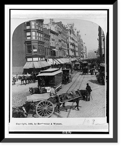 Historic Framed Print, Broadway from Union Square to Madison Square, New York, U.S.A. Broadway desde la Plaza de la Union hasta la Plaza de Madison, New York, E.U.de A. - 2,  17-7/8" x 21-7/8"