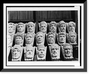 Historic Framed Print, [Ethnological heads for the Jefferson Building, Library of Congress],  17-7/8" x 21-7/8"