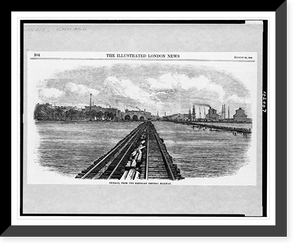 Historic Framed Print, Chicago, from the Michigan Central Railway,  17-7/8" x 21-7/8"