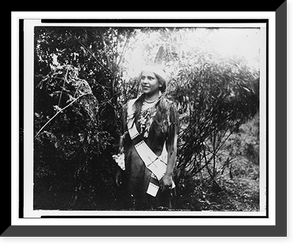 Hiawatha. With him dwelt his dark-eyed daughter, Antique Print