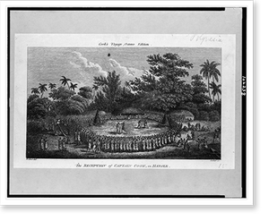 Antique Photo Print - The Reception of Captain Cook - Vintage Wall Art Gift