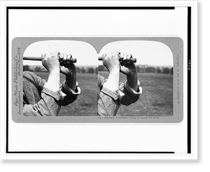 Historic Stereoview - Harry Vardon. grip at finish of drive