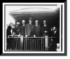 Historic Framed Print, President Coolidge leaves for Havana parley,  17-7/8" x 21-7/8"