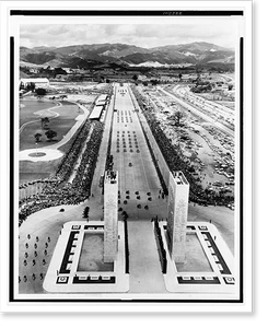 Antique City View - New York City - Caracas. Avenue of the Heroes.Photo