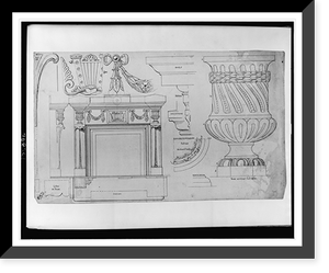 Fireplace mantels. Elevations, plans, and full and half size details.J.G. Bruff, Des: Feb. 21, 1880, Antique Print
