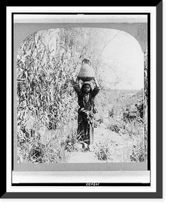 Historic Framed Print, A pretty little water carrier of upper Egypt,  17-7/8" x 21-7/8"