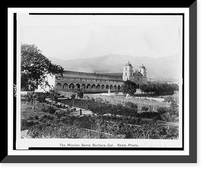 Vintage Photo Print - The Mission, Santa Barbara, Cal.Reed, photo
