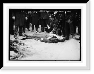 Policeman stooping over Ignatz Hildebrandt, killed in Union Square, anarchist riot, New York, Antique Wall Art