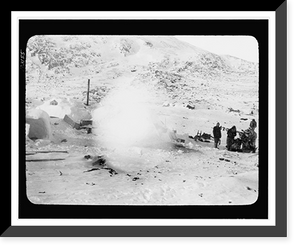 Shelter made with packing boxes and surrounding campsite at Annoatok, Greenland, where Dr. Cook established his base location for the expedition to the North Pole Classic, Antique Wall Art