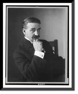 Historic Framed Print, [L. Frank Baum, half-length portrait, seated, facing right, hand raised to chin],  17-7/8" x 21-7/8"