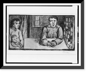 Vintage Americana Print - Christmas - card for showing man, 1948