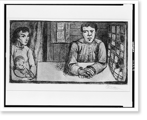 Vintage Americana Print - Christmas - card for showing man, 1948