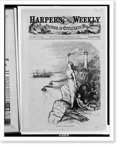 Antique Photo Print - The Herald of relief from America.Th. Nast