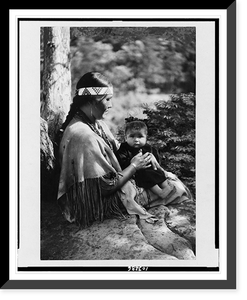 Indian mother and child, probably Winnebago, near Kilbourne, Wisconsin, Vintage Print