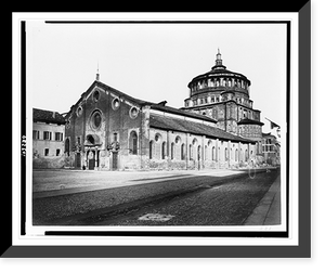 Santa Maria delle Grazie. Refectory containing picture of Last supper by Leonardo da Vinci, Vintage Poster