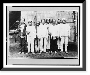 Datto Piang (with cane) and some of his officials, Historic Reproduction
