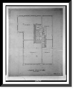 Two office buildings for B.F. Saul (15th Street, N.W., Washington, D.C) Interior. Plan.G.N. Ray. Classic, Historic Print