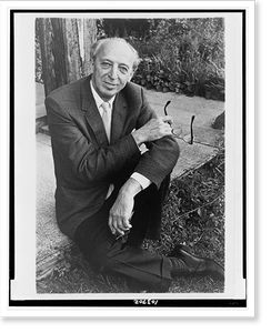Antique Portrait - Aaron Copland, full-length portrait, seated