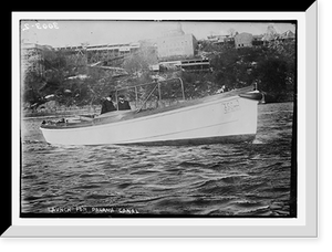 Historic Framed Print, Launch for Panama Canal,  17-7/8" x 21-7/8"