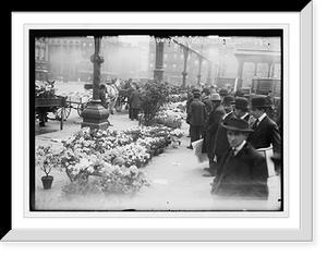 Historic Framed Print, Easter flowers for sale in Union Square on Easter Sunday, New York - 2,  17-7/8" x 21-7/8"