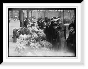 Easter flowers for sale in Union Square, New York - 2, Vintage Print