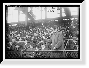 Historic Framed Print, Gov. Tener, Bklyn throwing out 1st ball,  17-7/8" x 21-7/8"