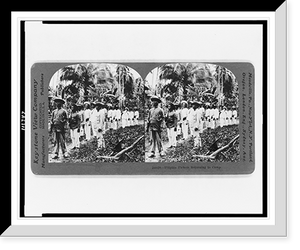 Historic Framed Print, Filipino pickets returning to camp,  17-7/8" x 21-7/8"