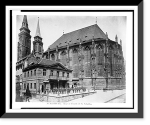 Historic Framed Print, Nuremburg. Rear of church of St. Sebaldus,  17-7/8" x 21-7/8"