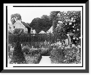 Historic Framed Print, [Pavilion Colombe, Mrs. Edith Wharton's villa, St. Brice-sous-For&ecirc;t, France, with garden in foreground,  17-7/8" x 21-7/8"