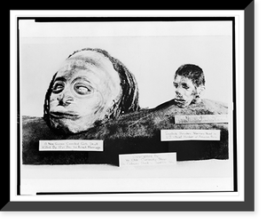 Two shrunken heads.Scenic Photo Publishing Co., Inc. Seattle, Wash. Classic, Historic Print