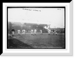 Opening Day at Hilltop Park; NY Highlanders (AL) shown (baseball), Historic Print