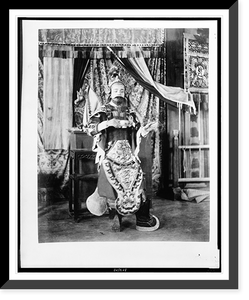 Historic Framed Print, [Actor from Theatre Annamite, full-length portrait, in costume, Paris Exposition, 1889],  17-7/8" x 21-7/8"
