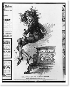 Historic Photo Print - Oscar Wilde on our cast-iron stoves
