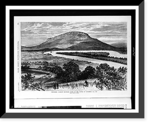 Tennessee. Lookout Mountain, scene of the battle of November 24th, 1863.from a sketch by Moser, Vintage Wall Art
