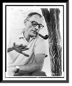 Arthur Miller, half-length portrait, facing right, with pipe in his mouth Classic, Antique Poster
