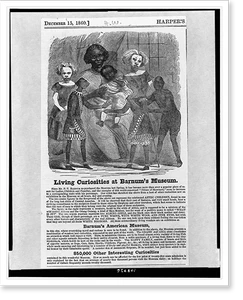 Vintage Building Photo - Living curiosities at Barnum's museum