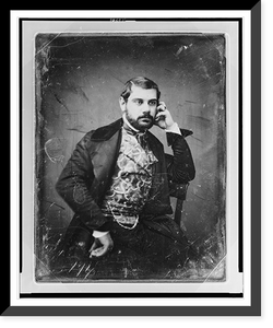 Sesto Benedetti, three-quarter length portrait, facing three-quarters to right, with beard, sitting in chair, wearing large ring and figured waistcoat, Antique Print