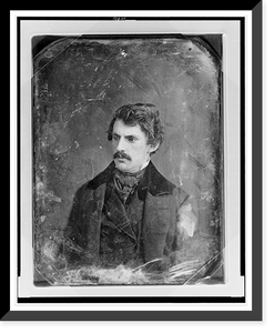 Unidentified man, about 30 years of age, head-and-shoulders portrait, three-quarters to the left, with mustache Classic, Historic Print