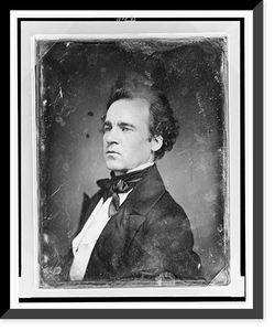 Unidentified man, about 25 years of age, head-and-shoulders portrait, nearly in profile, the head three-quarters to the left Classic, Antique Print