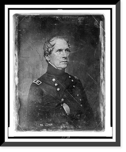 John Ellis Wool, half-length portrait, three-quarters to the right, in military uniform, hand in coat - 2, Historic Print